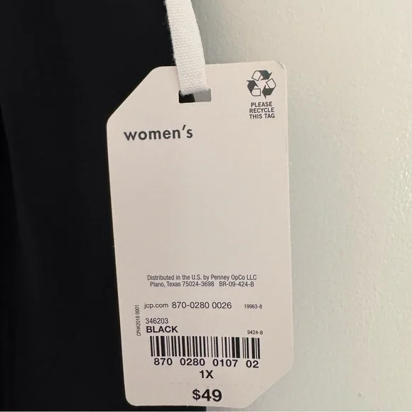 NEW! STYLUS Black Track Pants Comfortable Joggers - Picture 2 of 6